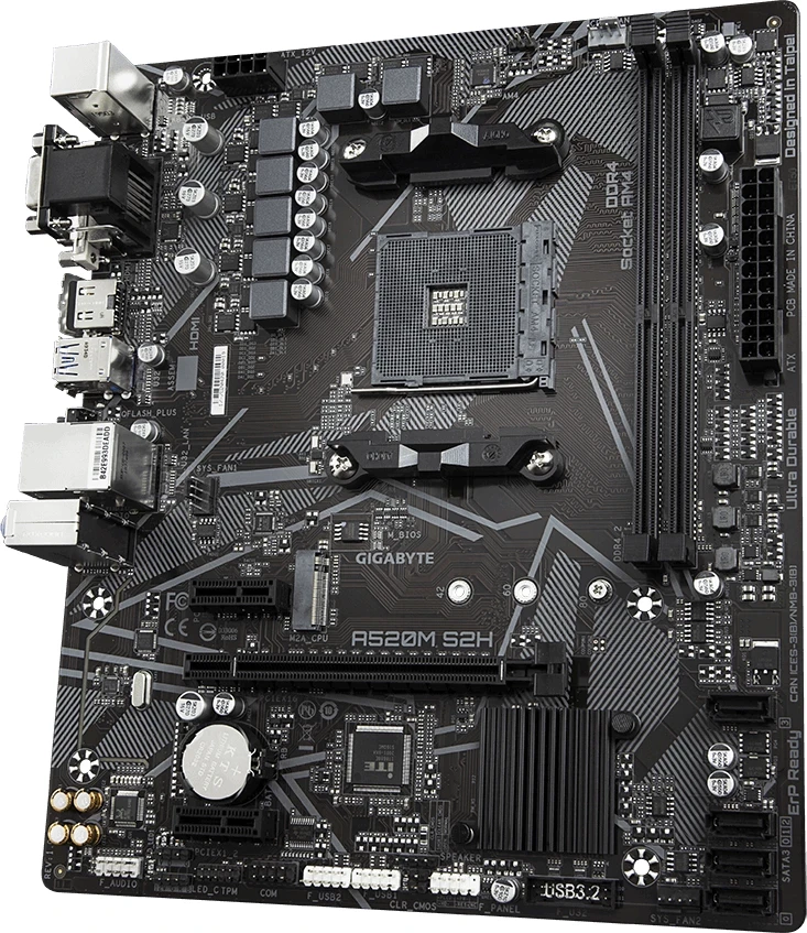 Pllakë amë Gigabyte A520M S2H, Socket AM4, DDR4, PCIe 3.0, HDMI