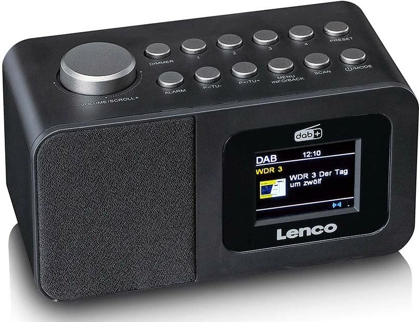 Radio Lenco CR-625BK, DAB+, FM, e zezë