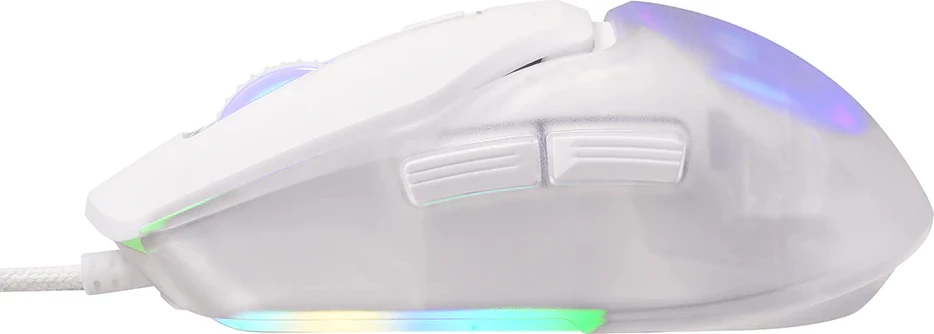 Maus gaming Marvo Fit Lite G1, wired, RGB, 12000 DPI, i bardhë