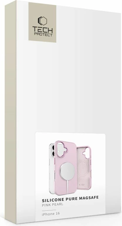 Mbështjellës Tech-Protect Silicone PU MagSafe për iPhone 16, Rozë