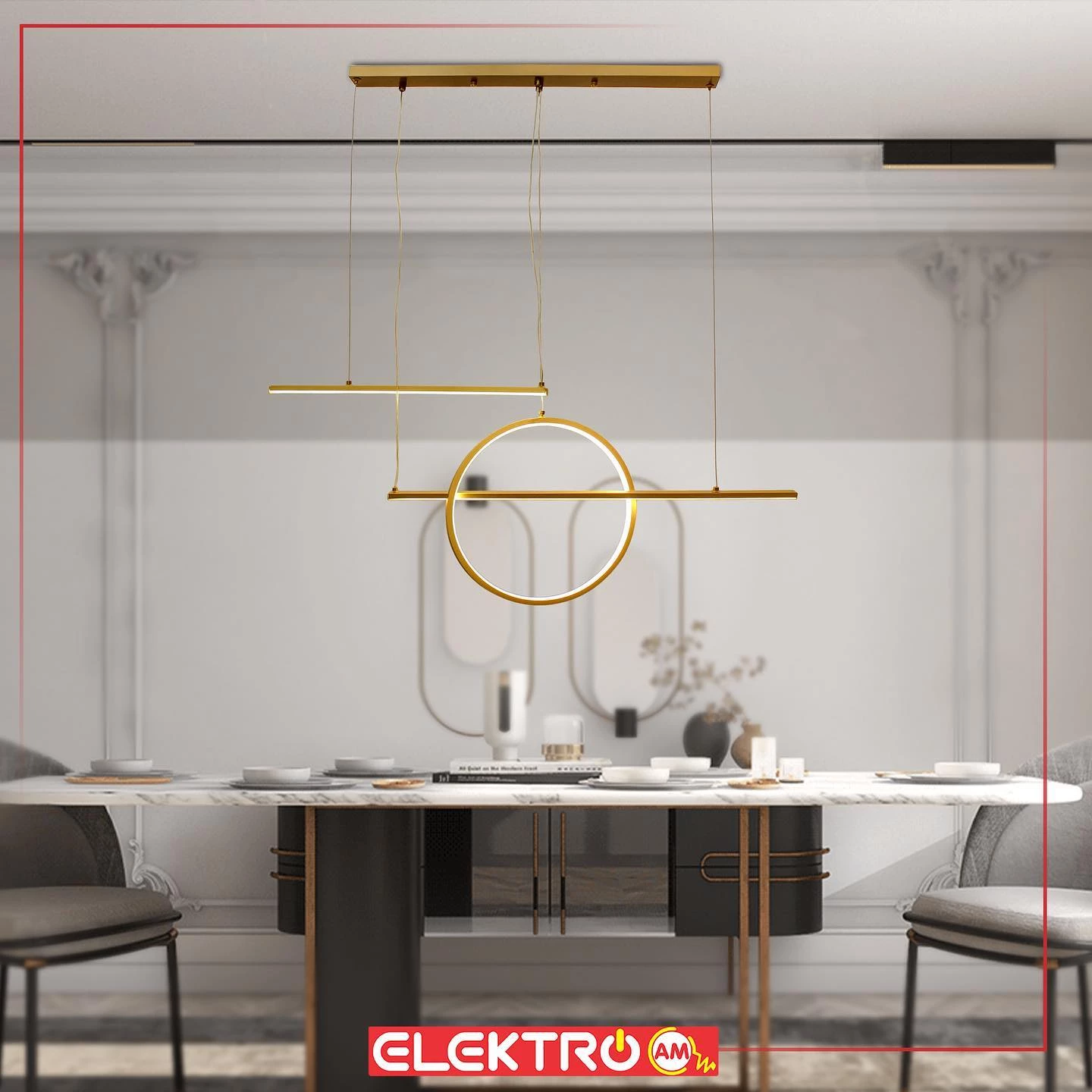 Abazhur trapezarie LED 3009-GD