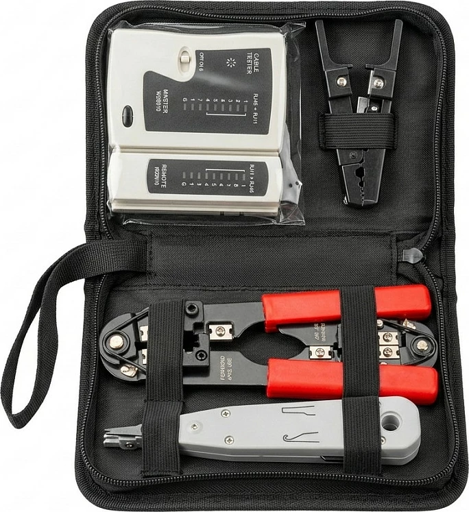 Set veglash rrjeti EFB Elektronik, 4 pjesë, me çantë