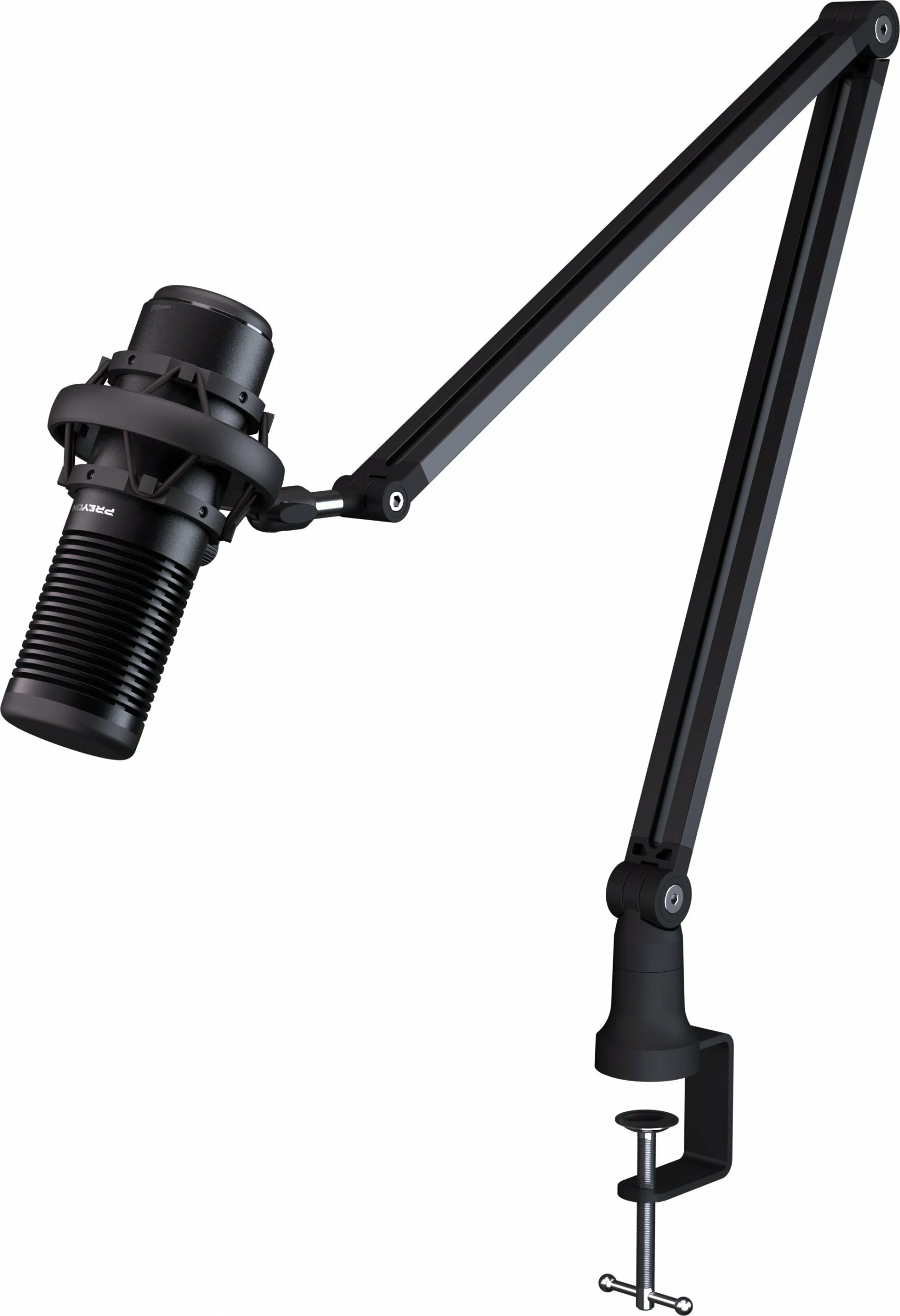 Mikrofon PREYON Stork Scream PSS43B, USB, cardioid/omnidirectional, me krah montimi, i zi, set