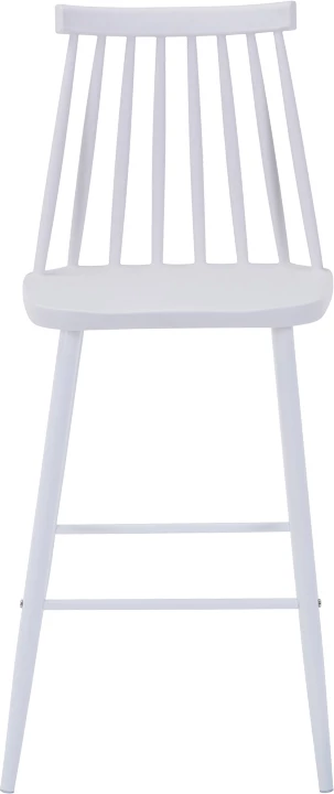 Karrige për bar Aurora I pp, ngjyrë e bardhë, këmbë metali të bardha, 42x47x99cm