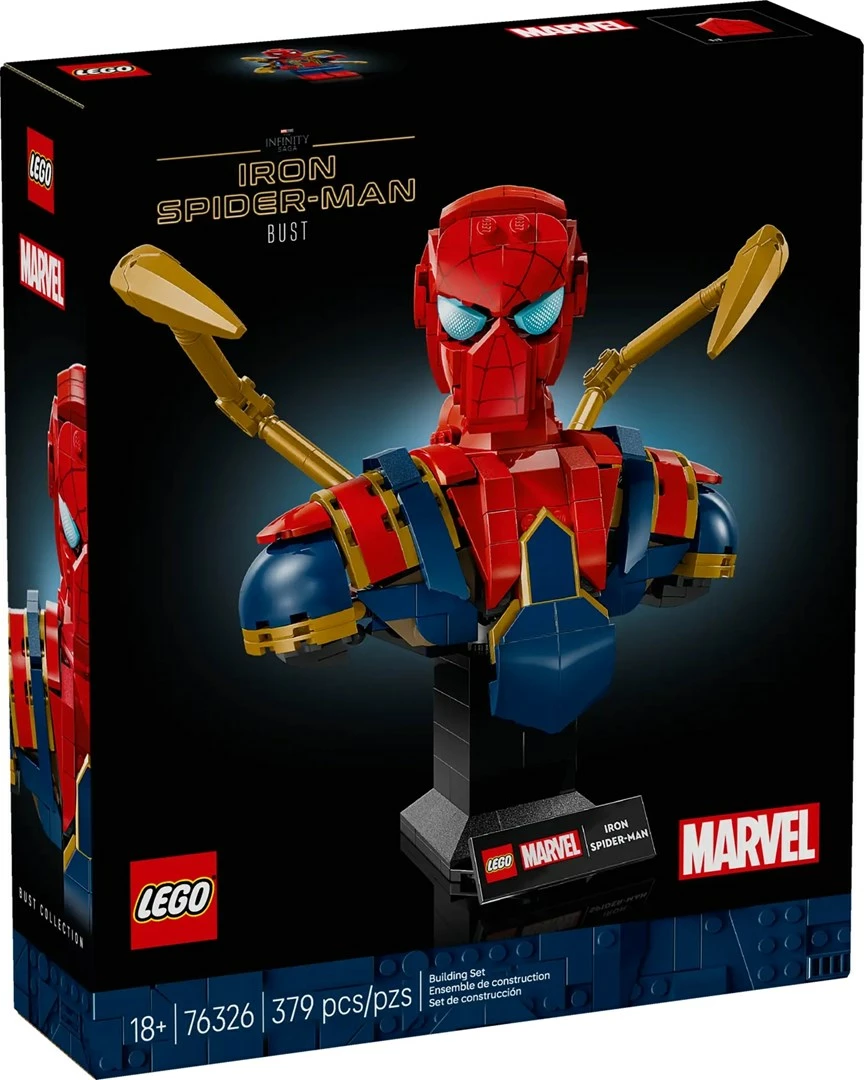Set LEGO Marvel 76326 Iron Spider-Man Bust, 379 pjesë