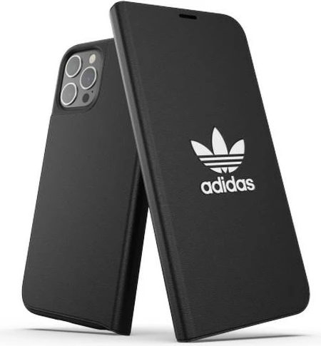 Mbështjellës Adidas OR Booklet Case BASIC për iPhone 12 Pro Max 6.7", zi-bardhë
