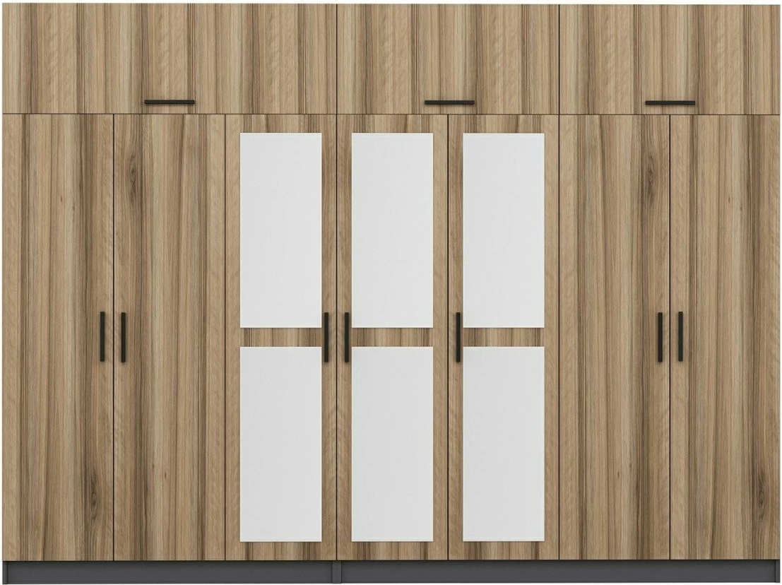 Dollap Skye Decor, ngjyrë arre dhe antracit, 315x235x52cm