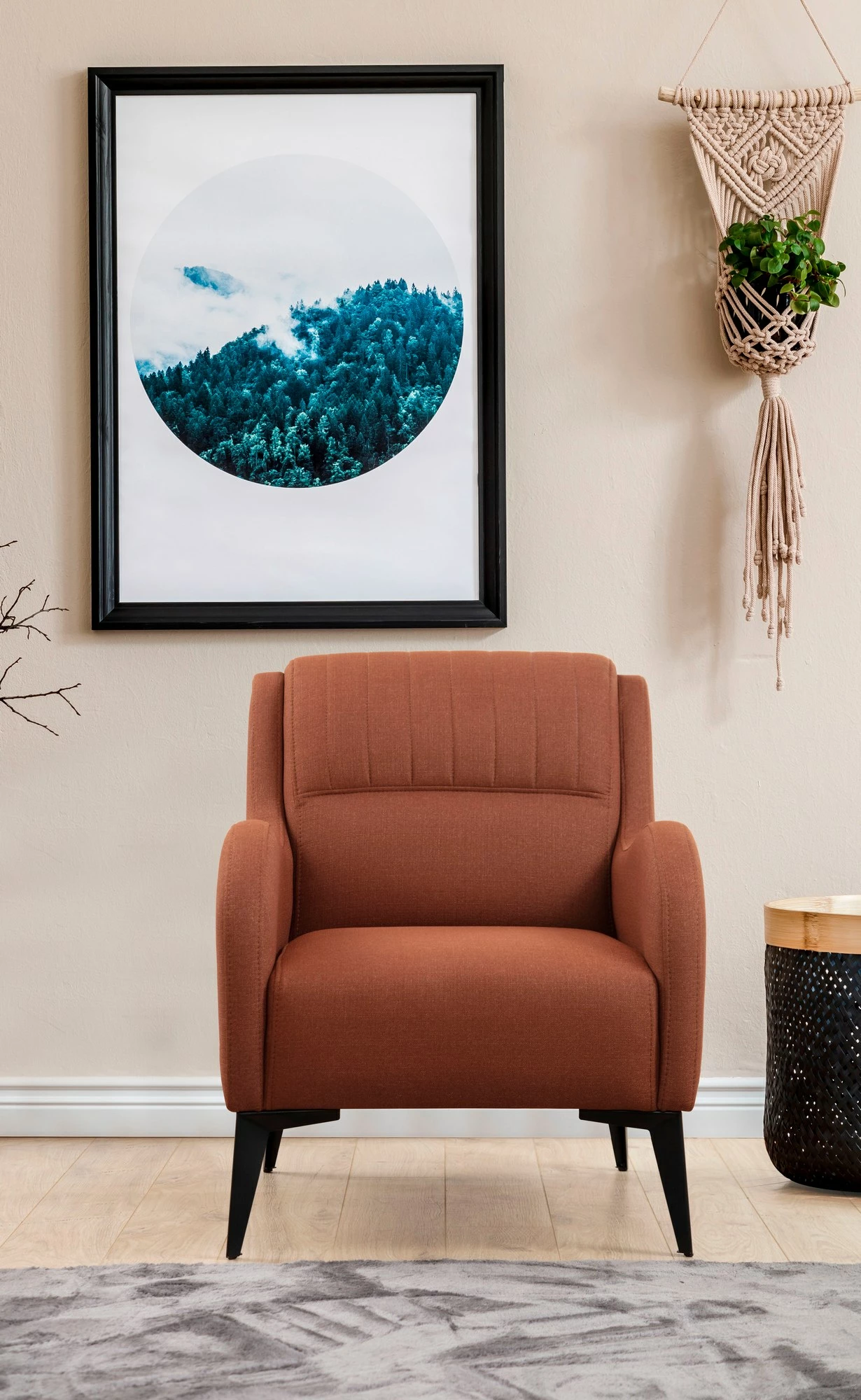 Karrige krahu Kenzo, ngjyrë e kuqe tullë, Atelier del Sofa