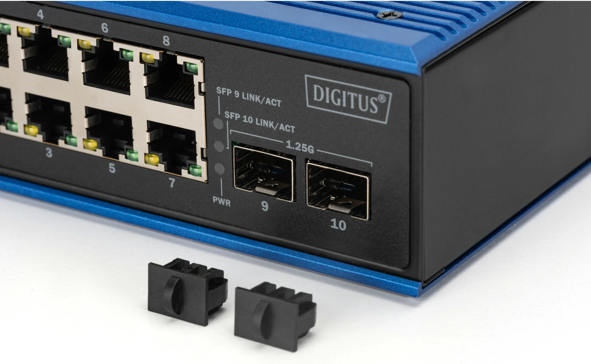 Switch industrial Digitus DN-651150, 8 porte Gigabit, 2 porte SFP, kasë metalike, IP40