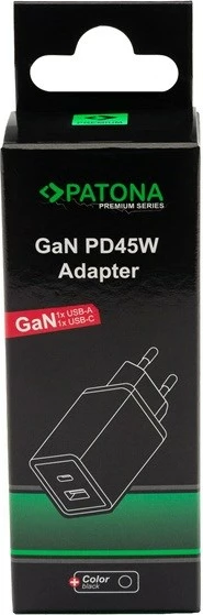 Karikues PATONA Premium GaN PD45W, 1xUSB-C 1xUSB-A, i zi