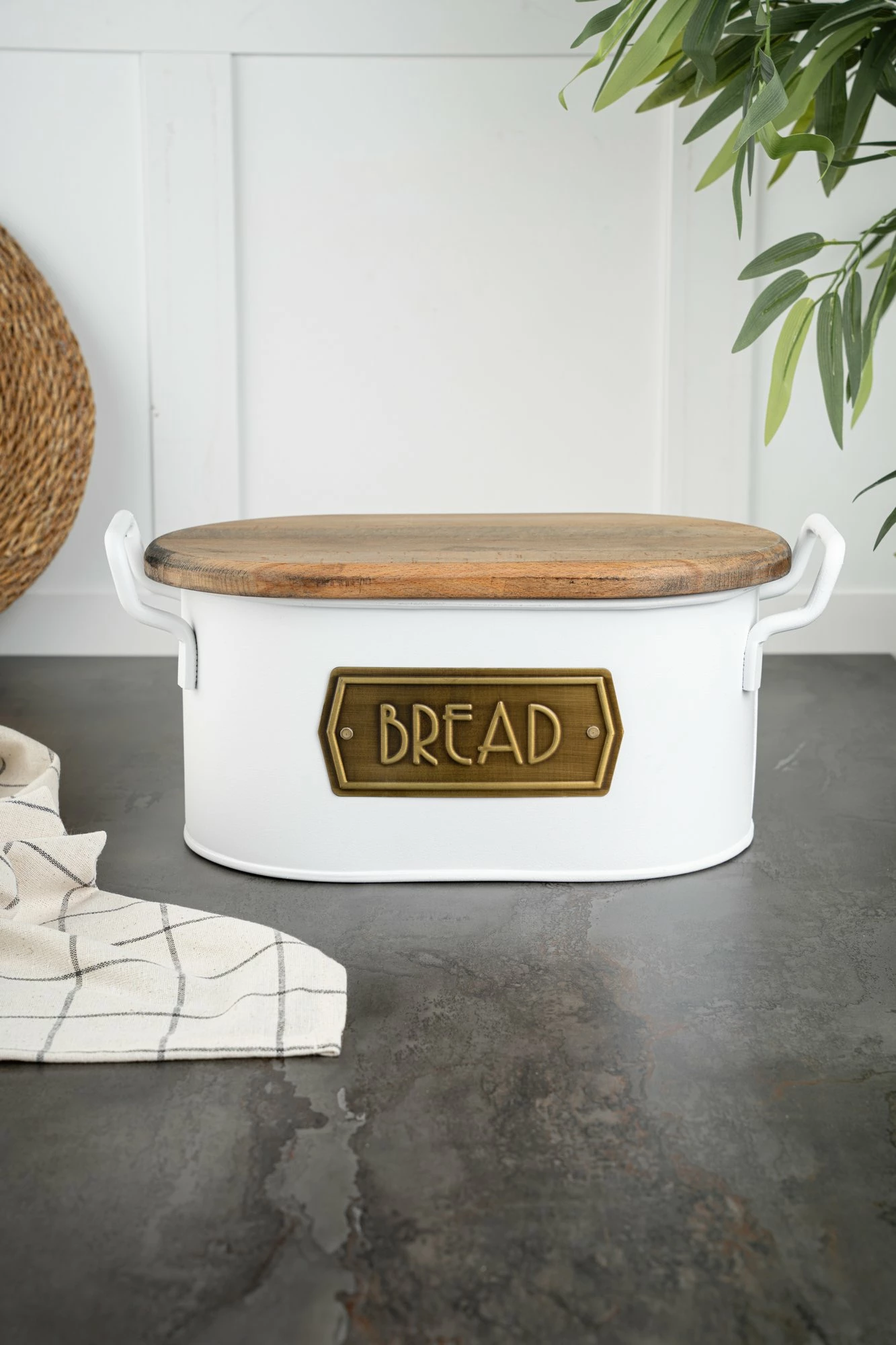 Kuti për bukë, e bardhë dhe kafe, MGL0024, 17x20x40cm