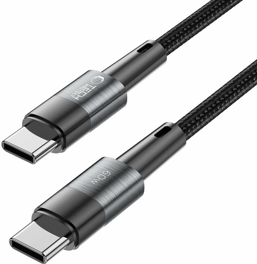 Kabllo USB-C në USB-C Tech-Protect UltraBoost 2m, 60W, Gri