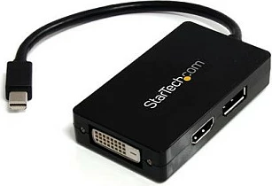 Adapter A/V StarTech MDP2DPDVHD, Mini DisplayPort në DisplayPort/HDMI/DVI, 0.15 m, i zi