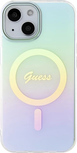Mbështjellës Guess GUHMP15SHITSQ për iPhone 15 6.1", MagSafe, turquoise