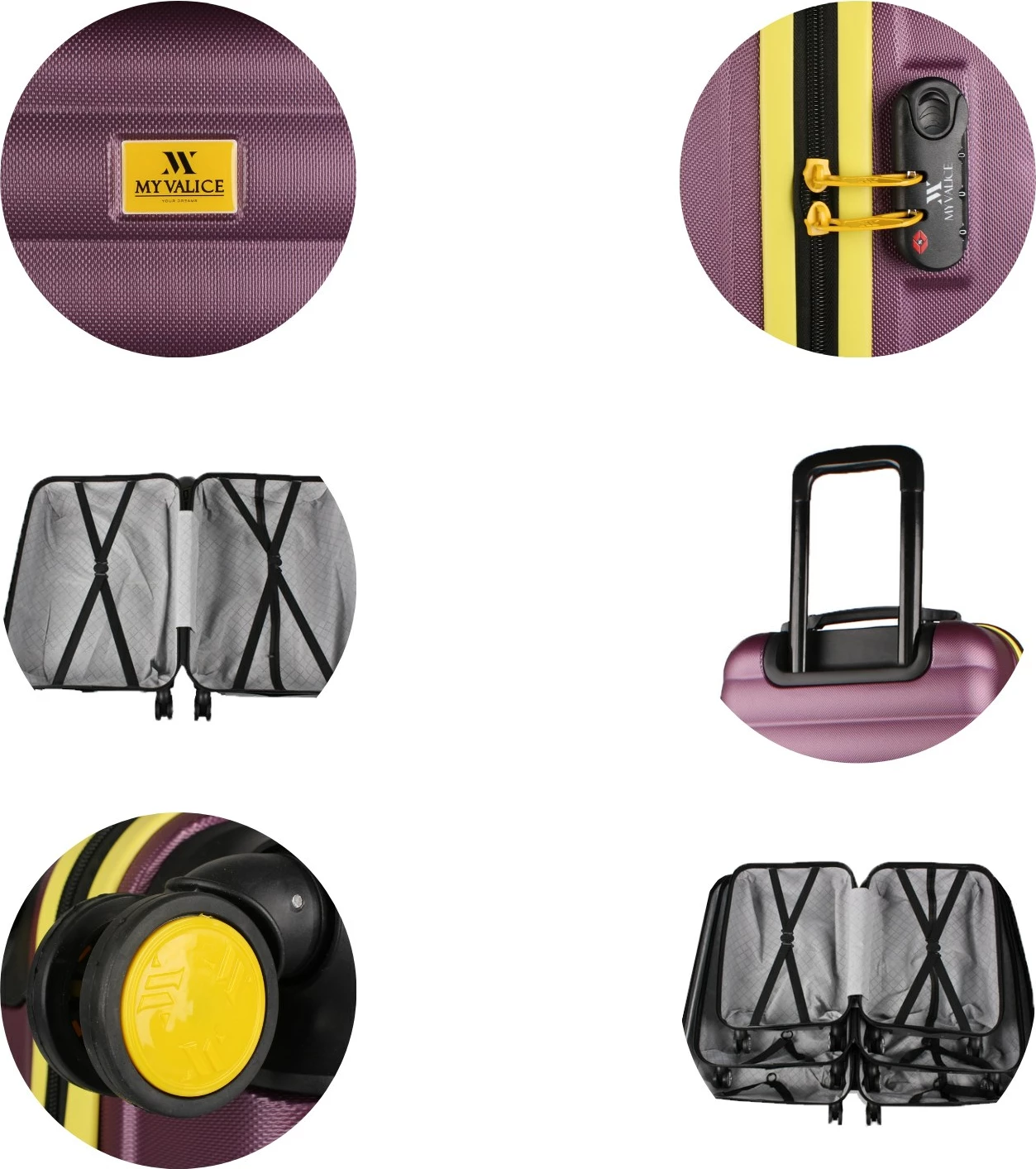 Set valixhesh (2 copë), ngjyrë damson, Zoozie Bags, 6650