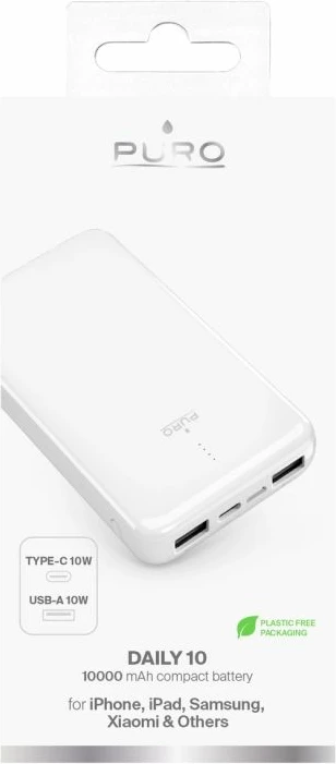 Powerbank Puro Elektrik Puro White 10000mAh, e bardhë