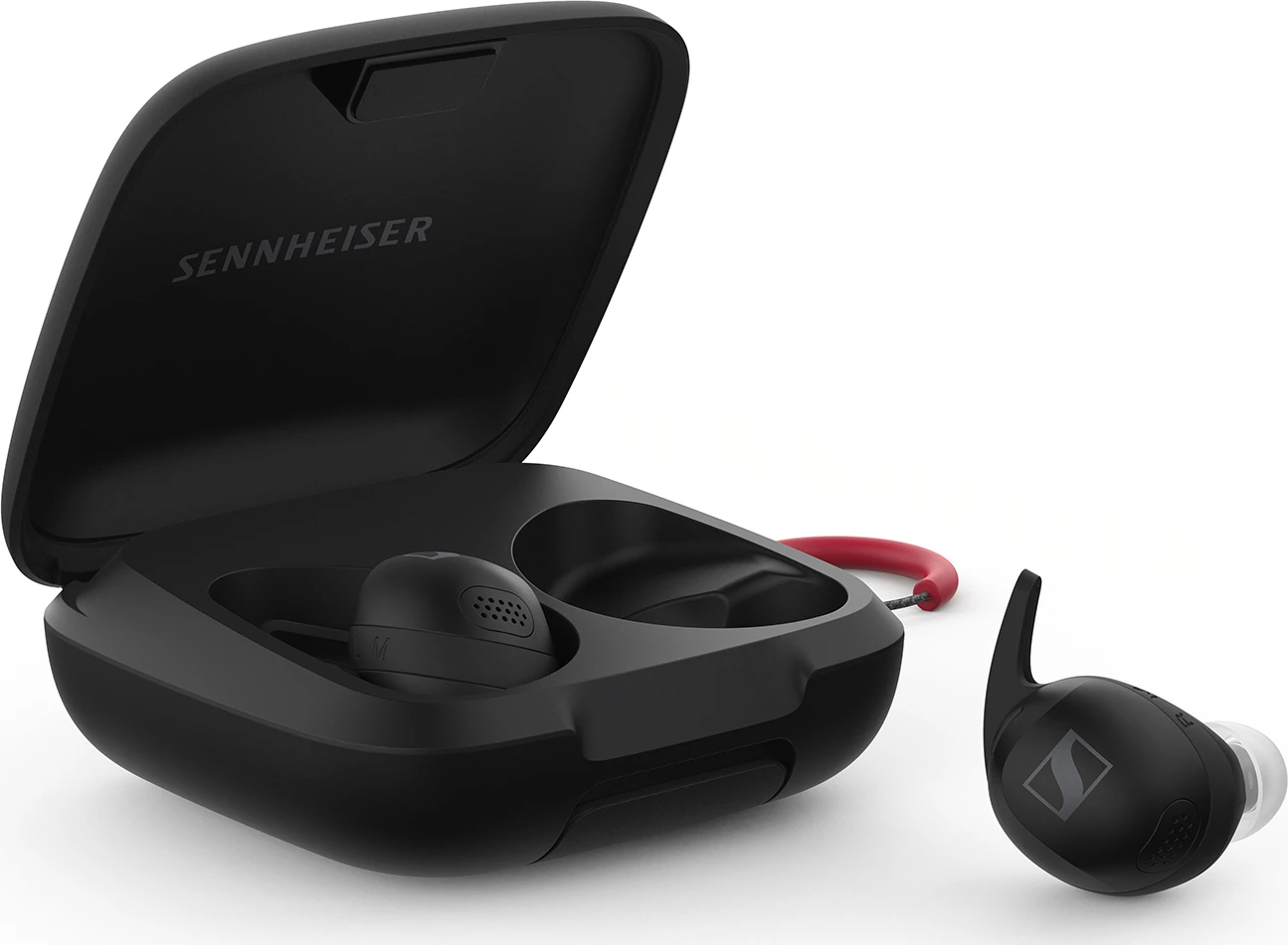 Kufje Sennheiser MOMENTUM Sport TW Bluetooth 5.2 TWS me ANC dhe matje pulsi/temperature, të zeza