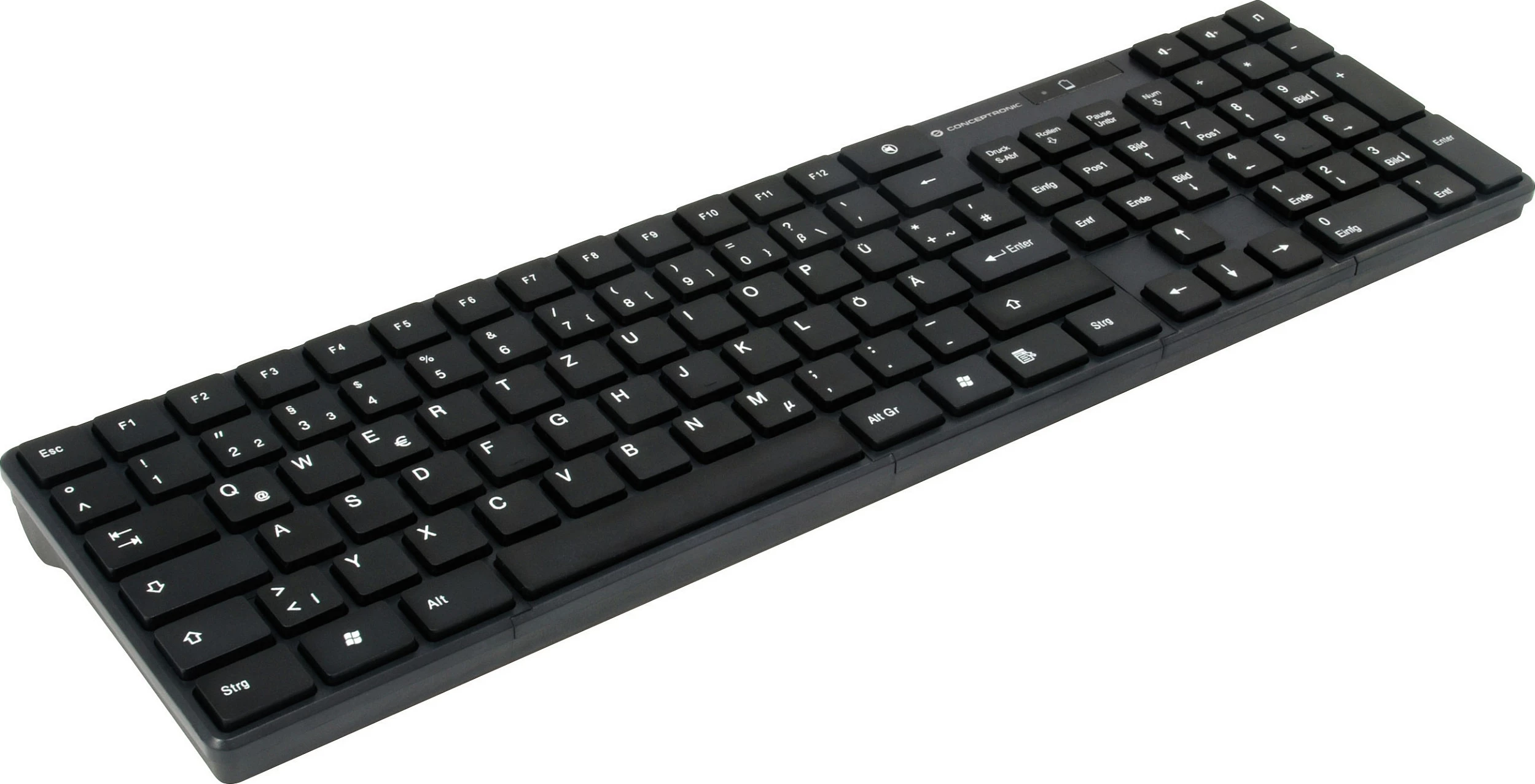 Tastierë wireless me maus Conceptronic, QWERTZ, 109 taste, nano receiver, e zezë