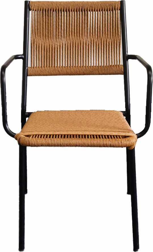 Karrige Perth, ratan natyral, metal i zi, 54.5x56x86