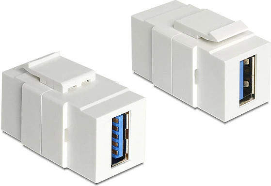 Adapter Keystone DeLOCK USB 3.0 A femër-femër, i bardhë