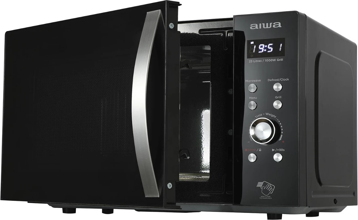 Furrë me mikrovalë AIWA MW-230DG/BK 23L 800W me Grill 1000W, e zezë
