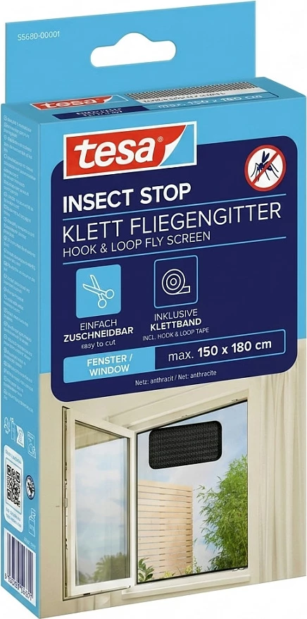 Rrjetë kundër insekteve Tesa Insect Stop Standard 1.5m x 1.8m, antracit
