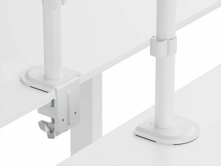 Mbajtëse tavoline për dy monitorë EQUIP 650167, 17"-32", VESA 75x75/100x100, 18 kg, e bardhë