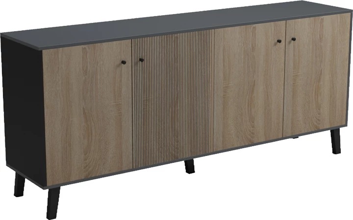 Bufe Tuscany, sonoma-antracit, 180x40x78.6cm