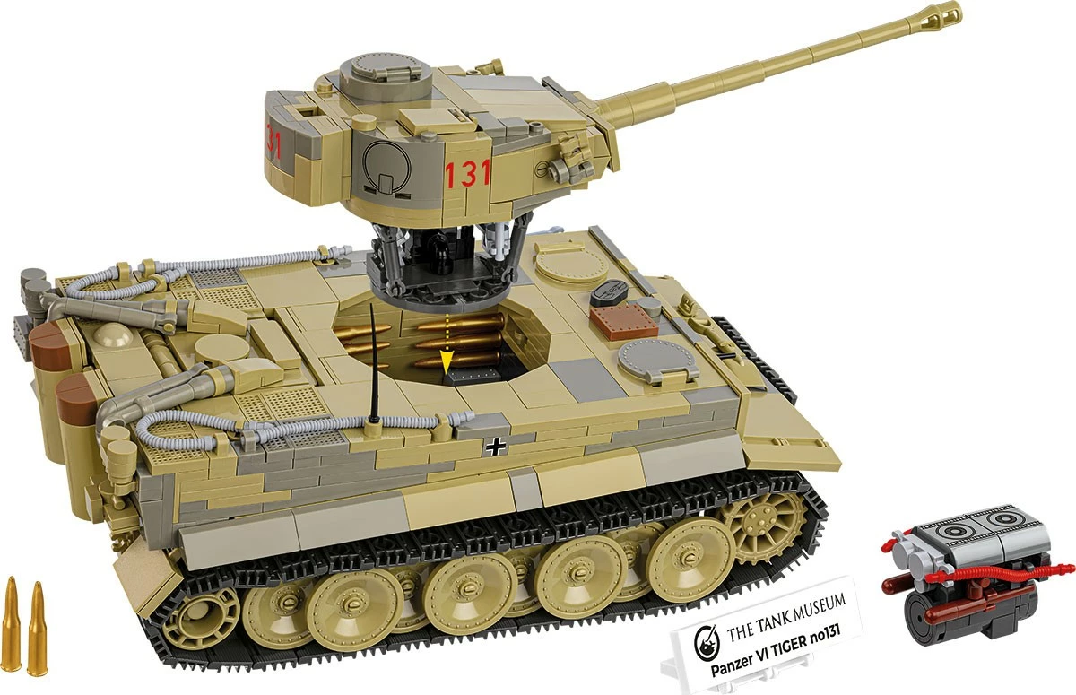 Set blloqesh Cobi Klocki Panzer VI Tiger no131, 1275 pjesë, 1:28, plastikë