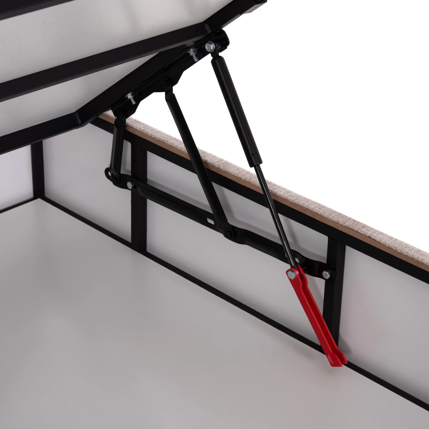 Krevat dopio me hapësirë për depo, stof bezh, DOLORES FH631.32, për dyshek 160x200cm