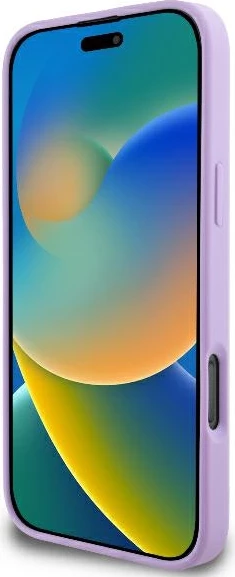 Mbështjellës Guess Saffiano Peony Classic Logo MagSafe për iPhone 16 Pro Max, Vjollcë