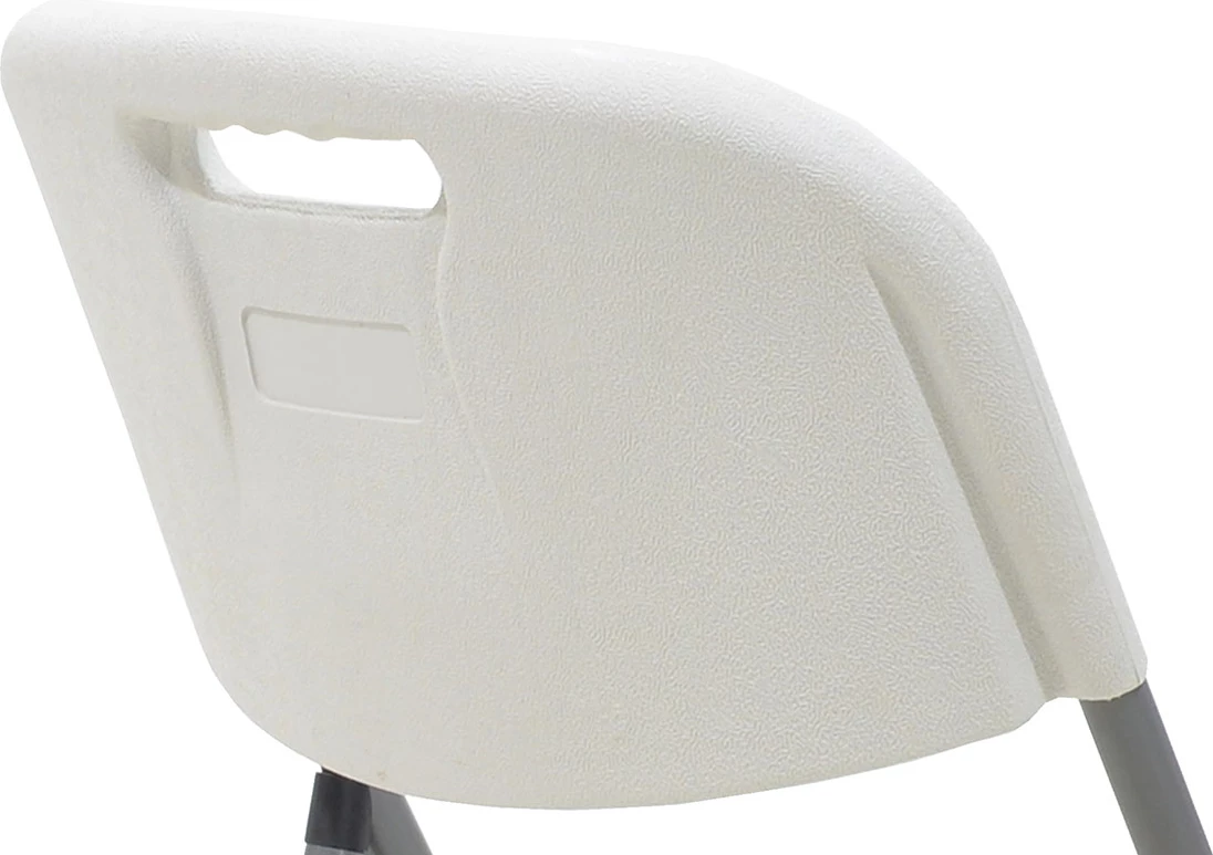 Karrige palosëse për kamping Edison me kornizë metalike dhe të përforcuar, ngjyrë bardhë, set 4 copë