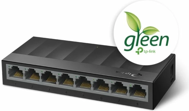 Switch TP-LINK LS1008G, 8-port Gigabit, desktop/mur, i zi