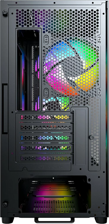 Kasë Montech X5M TG, Micro Tower, RGB, e zezë