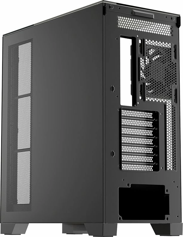 Kasë XYZ PC GEAR Trifecta X-CS-TRIFECTA-B, Midi Tower ATX, xham i kalitur, ARGB, USB-C, e zezë