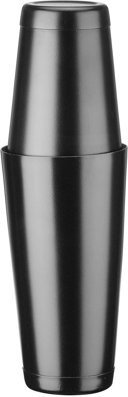 Set aksesorësh barmeni, BarUp Barkit in Tube, Boston shaker 500/800 ml, xhiger 25/50 ml, lugë spirale 27 cm, sitë Hawthorne, grirës (muddler), tub kartoni, diametër 120 x 320 mm, e zezë