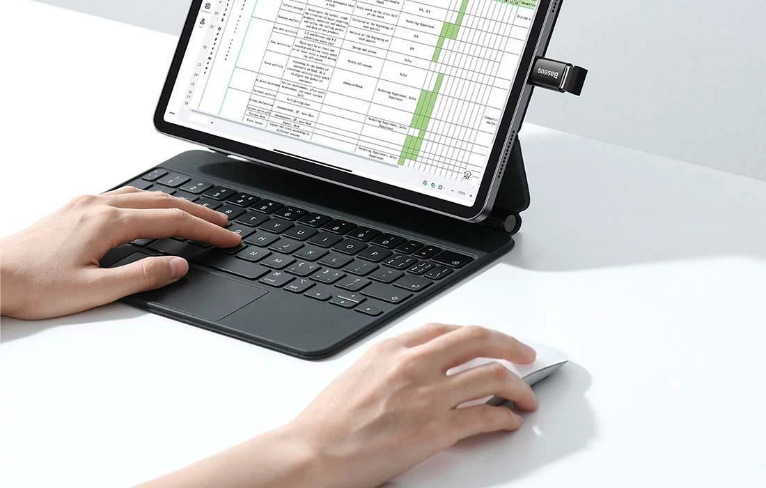 Adapter USB Baseus Ingenuity ZJJQ000001, OTG USB-C në USB-A 3.1 10Gbps, i zi