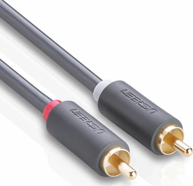 Kabl audio Ugreen 10518 2x RCA në 2x RCA 2m, gri