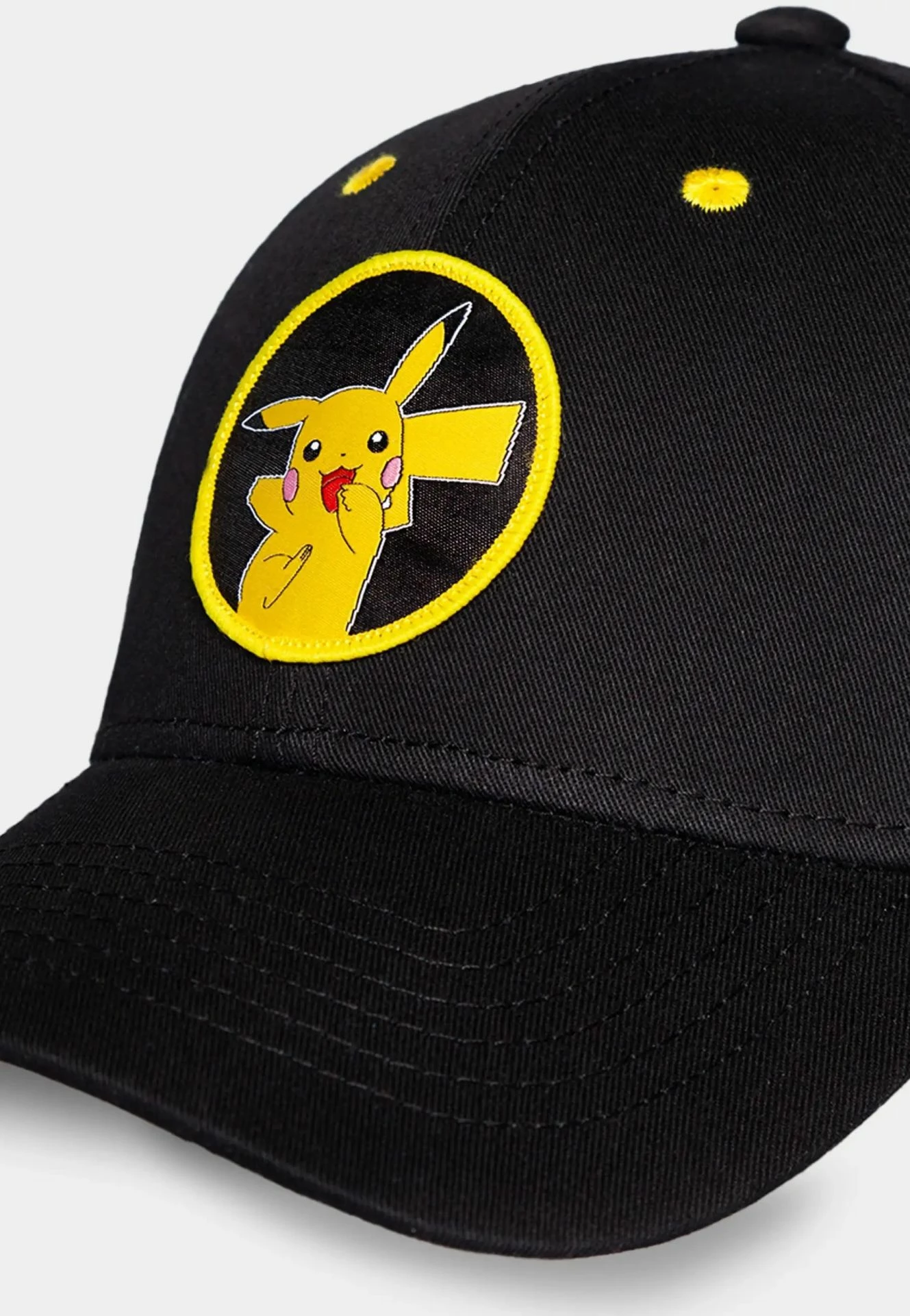 Kapele e rregullueshme Difuzed Pokémon Patch 25, me patch Pikachu dhe print #25, e zezë