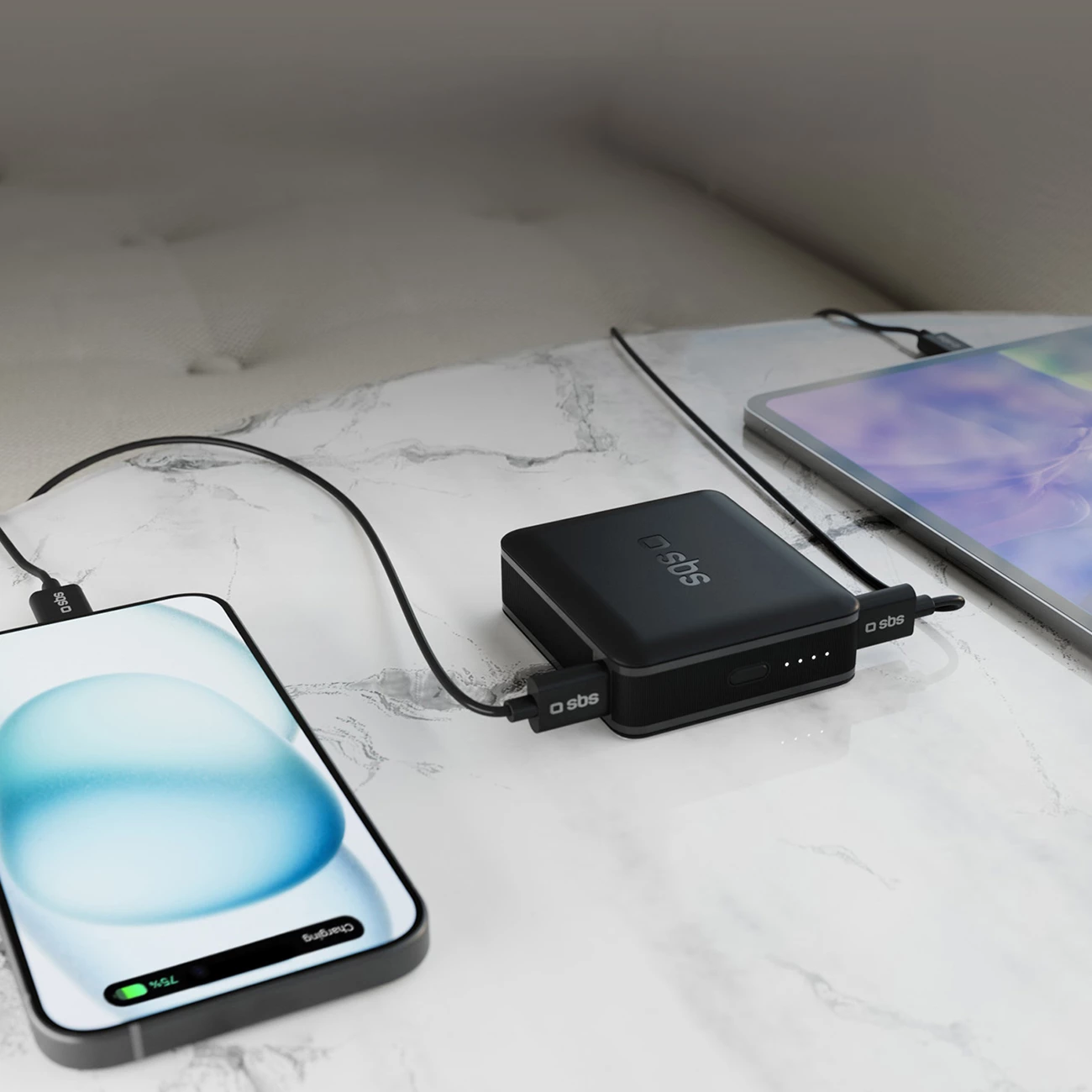 Powerbank SBS TEBB10000HDPD20K, 10000 mAh, me Power Delivery, e zezë