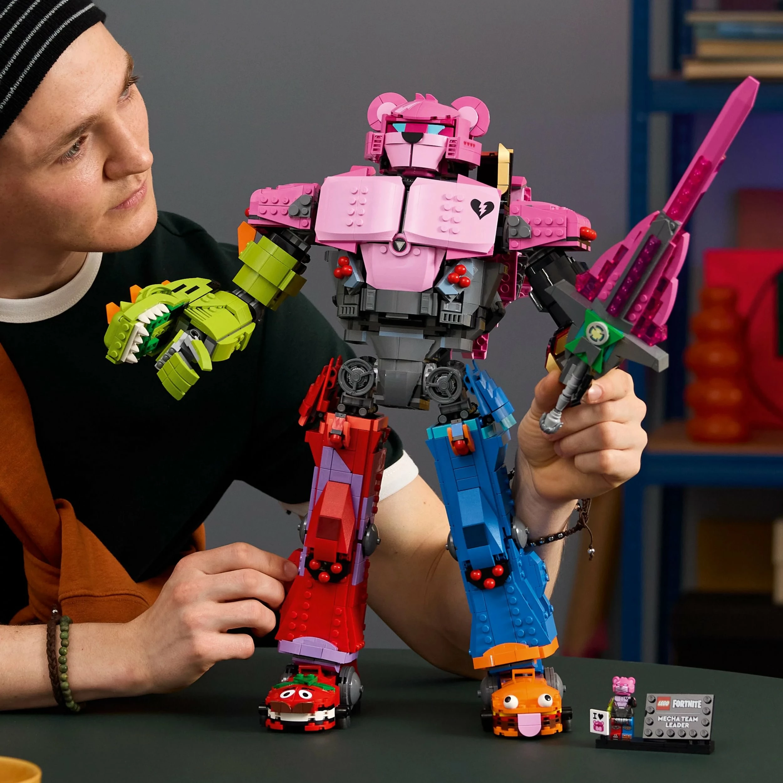 Set LEGO Fortnite Mech Team Commander 77078, 2503 copë, 45 cm, shumëngjyrësh