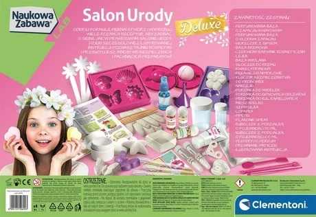 Set lodrash edukative Clementoni Salon Urody Deluxe, për fëmijë, shumëngjyrësh