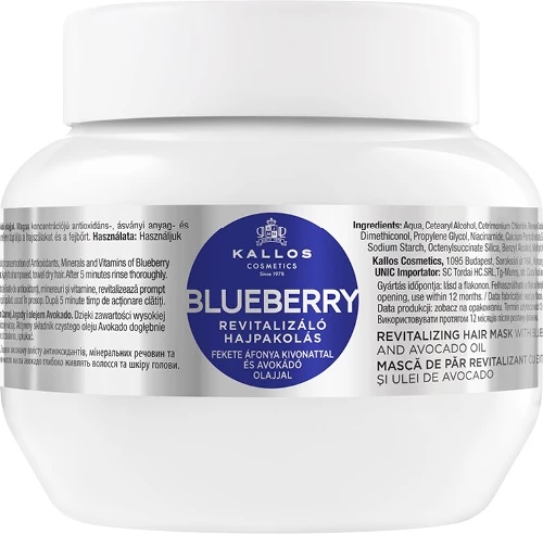 Maskë për flokë Kallos Blueberry Revitalizing për femra 275ml