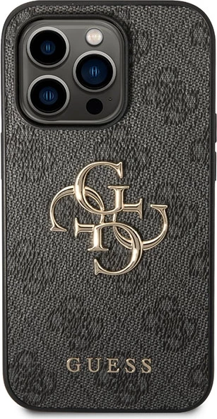Mbështjellës Guess GUHCP15L4GMGGR për iPhone 15 Pro 6.1", hardcase, gri