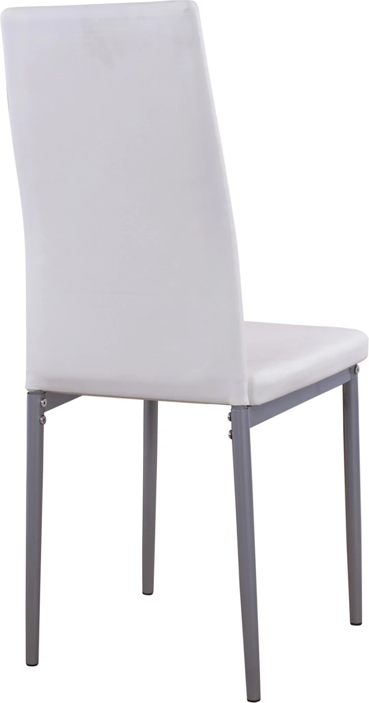 Karrige metalike Lady FH0037.11, kornizë metalike e bardhë PU K/D, 40x48x95 cm, set prej 4 copash