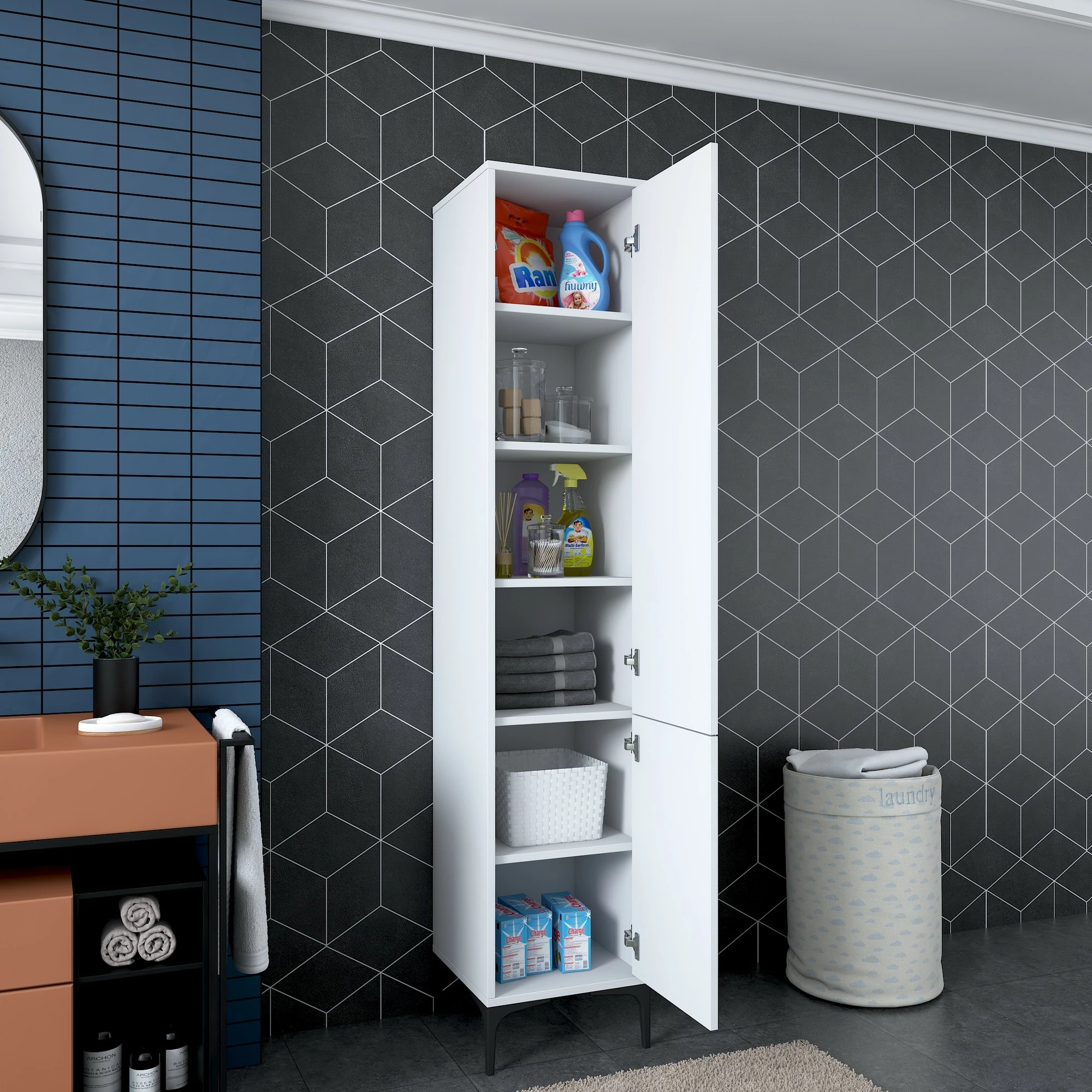 Dollap shumëpërdorimësh, i bardhë, Hanah Home JE111 - 2949