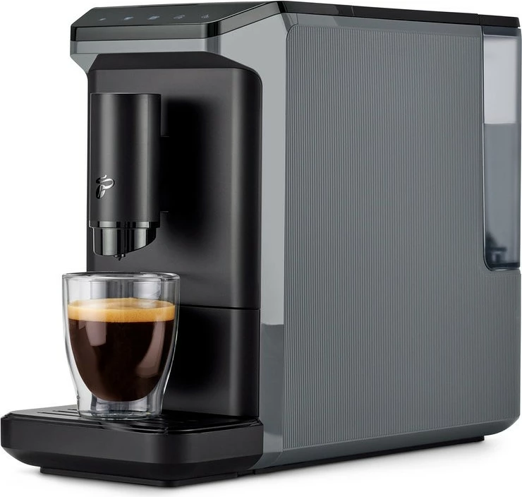 Makineri kafeje, Tchibo, Esperto Mini 648482, 19 bar, mulli i brendshëm, rezervuar 1.1 L, gri