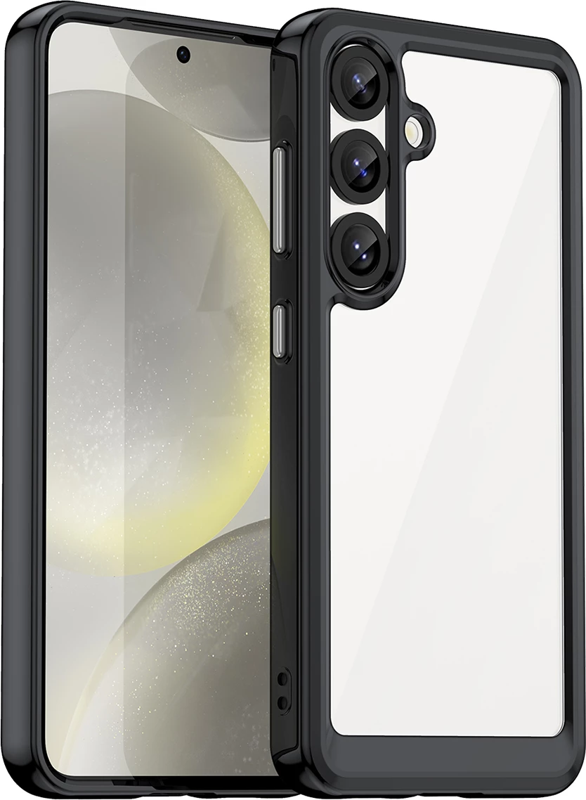 Mbështjellës Hurtel Outer Space Case për Samsung Galaxy S25, TPU/PC, i zi