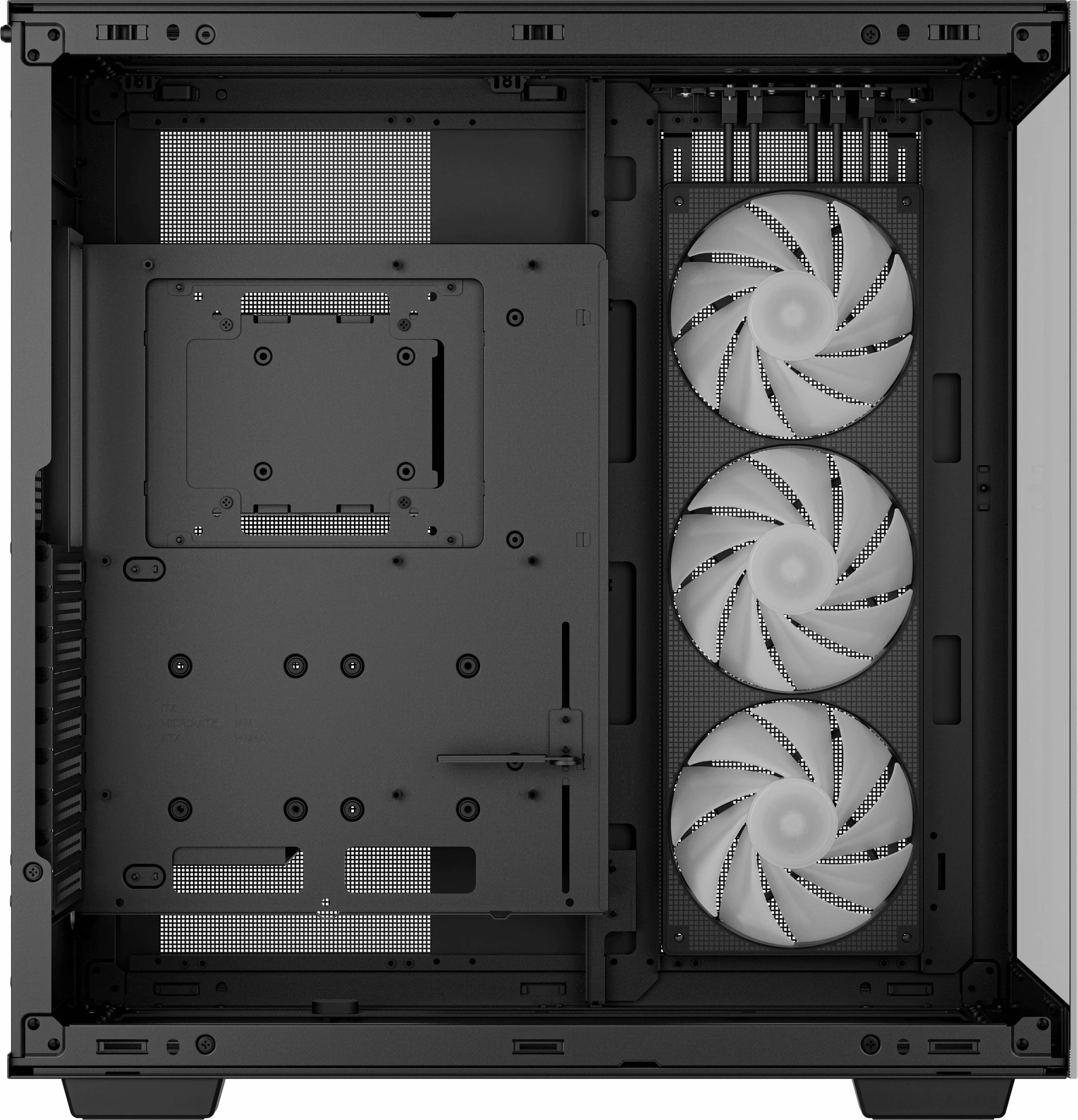 Kasë Deepcool CH780 (R-CH780-BKADE41-G-1) Full Tower ATX/E-ATX, xham i temperuar panoramik, ARGB, 3x140mm fana, e zezë