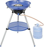 Shporet kampingu Campingaz Party Grill 600, 1 zonë, ndezje piezo, 10.7 kg, zi/kaltër metalik